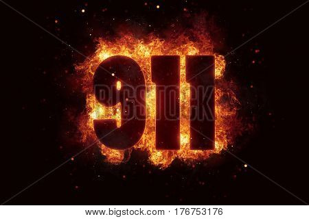 911 Emergency fire call flames explosion explode