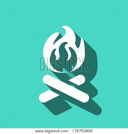 fire icon stock vector illustration flat design