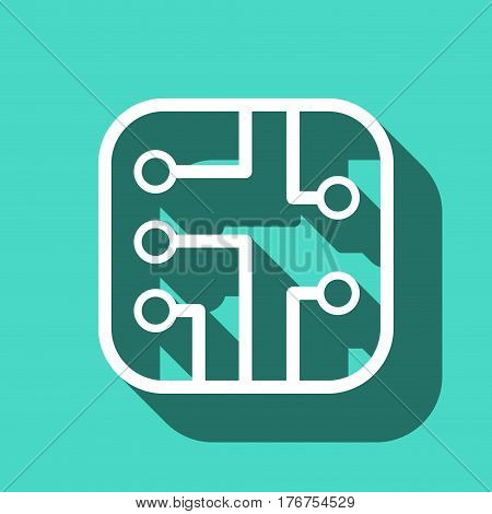circuit board icon stock vector illustration flat design