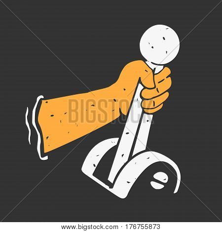Vector Illustration Hand and Switch eps 8 file format