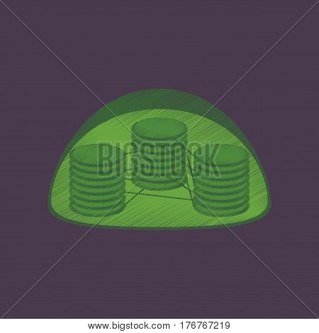 flat shading style icon chloroplast medical structure