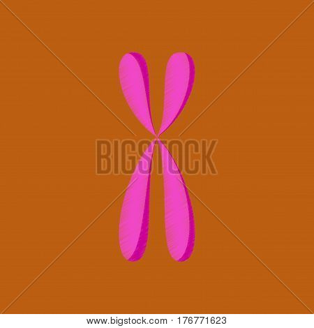 flat shading style icon human chromosome medical