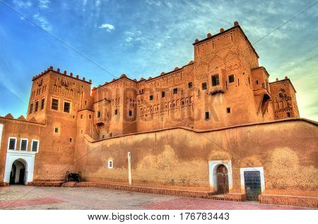 Taourirt Kasbah in Ouarzazate, Morocco. It is one of the national symbols of Morocco