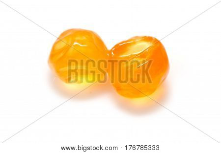 red caviar on a white background . Tasty food