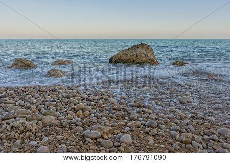 The Mediterranean sea on the coast of Vinaros Castellón