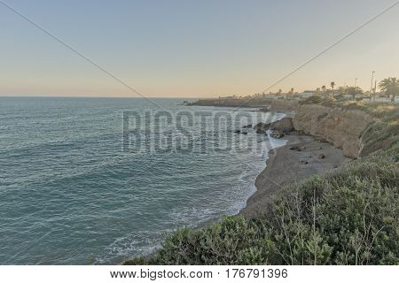 The Mediterranean sea on the coast of Vinaros Castellón