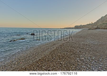 The Mediterranean sea on the coast of Vinaros Castellón