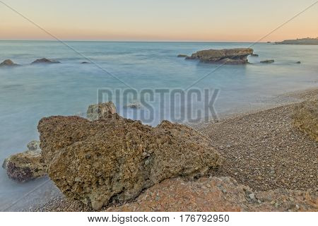 The Mediterranean sea on the coast of Vinaros Castellón