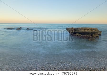 The Mediterranean sea on the coast of Vinaros Castellón