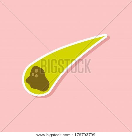 paper sticker on stylish background nature falling meteorite