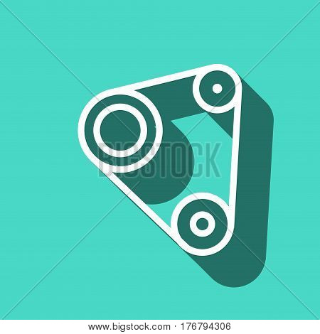 Timing belt icon stock vector illustration flat design