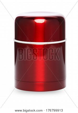 Metal Thermos Collection Isolated On White Background