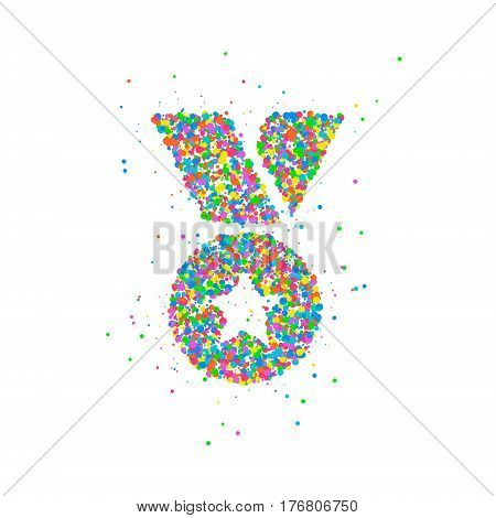Abstract medal splash multicolored circles. Photo illustration.