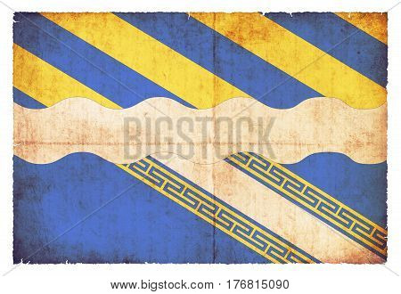 Grunge Flag Of Aisne (france)