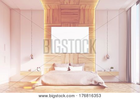 Bedroom With Picture, Light Wood, Front, Toned