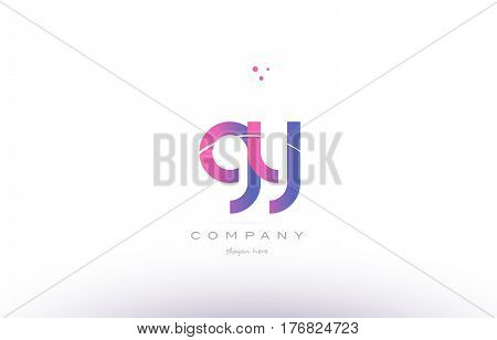 Gy G Y  Pink Modern Creative Alphabet Letter Logo Icon Template