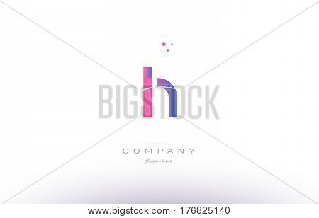 Ln L N  Pink Modern Creative Alphabet Letter Logo Icon Template