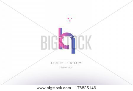 Lq L Q  Pink Modern Creative Alphabet Letter Logo Icon Template