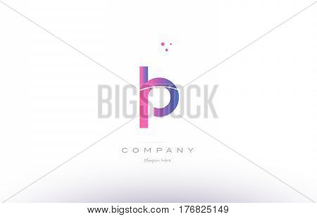Lp L P  Pink Modern Creative Alphabet Letter Logo Icon Template