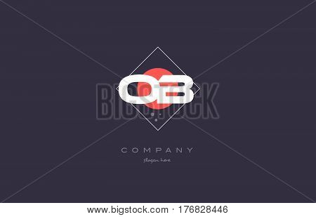 Oa O A  Vintage Retro Pink Purple Alphabet Letter Logo Icon Template