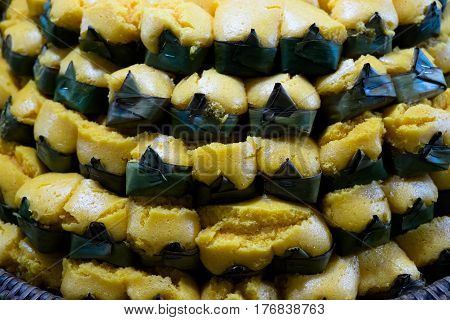 Toddy palm cake Thai dessert and backgrounds