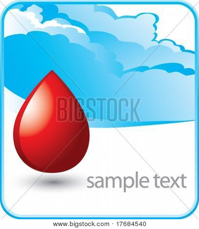 หยดเลือดบนเมฆแบนเนอร์