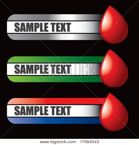 หยดเลือดบนแบนเนอร์เฉพาะ
