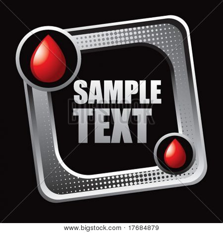 หยดเลือดบนปุ่มเว็บเอียง