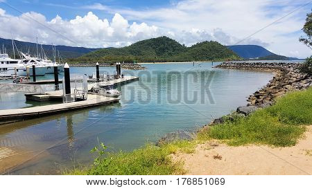 beautiful day at Yorkeys Knob marina Cairns Australia