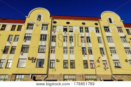 Old Buildings At Downtown In Vyborg, Russia