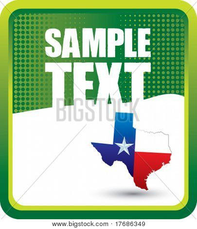 Lonestar estado de texas en bandera verde