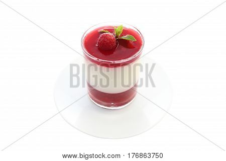 Panna cotta (cooked cream) is an Italian dessert of sweetened cream thickened with gelatin and molded. The cream may be aromatized with rum coffee vanilla or other flavorings.