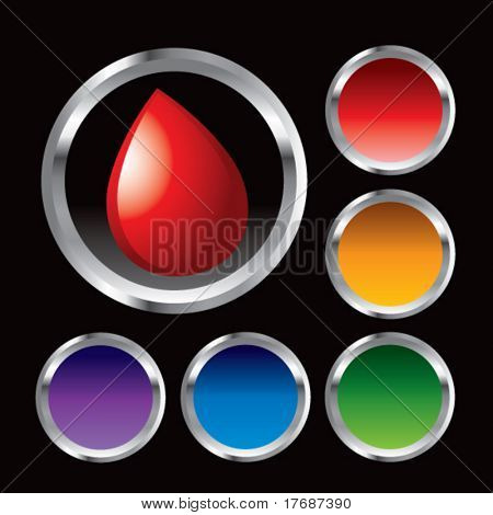 หยดเลือดบนปุ่มกลมเว็บ