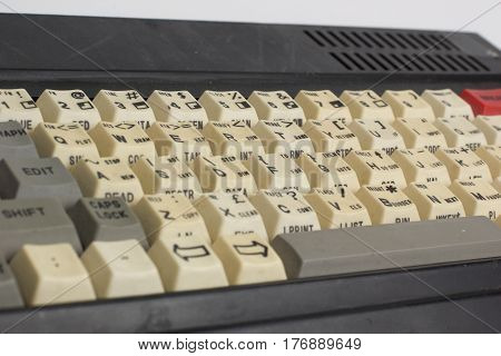 old computer keyboard as part of computer history