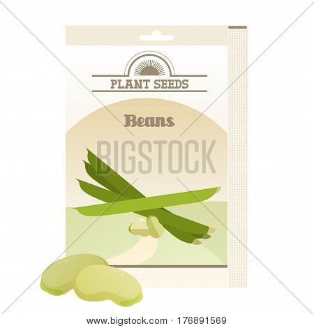 Vectror image of the Beans seed pack