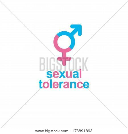 Sexual Tolerance Concept. Mars Male And Venus Female Symbols Combined In Vector Icon Isolated On Whi