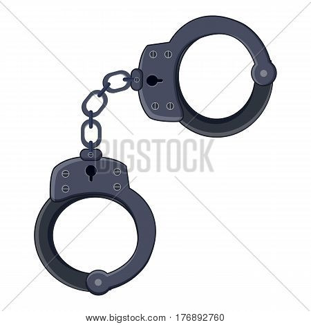 Handcuffs icon. Cartoon illustration of handcuffs vector icon for web
