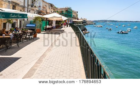 Promenade Foro Italico In Syracuse City