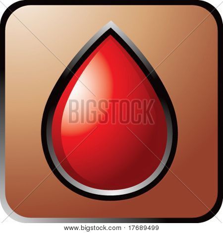 หยดเลือดบนปุ่มเว็บมัน