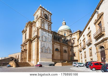 View Of Cathedral In Piazza Armerina Town
