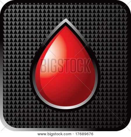 หยดเลือดบนปุ่มเว็บมัน