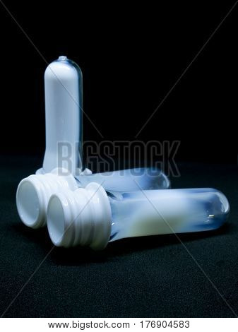 Pet Bottle Preform On White Background.