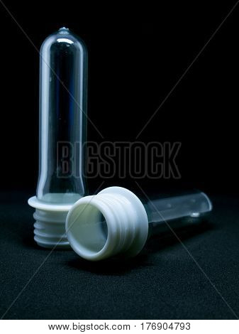 Pet Bottle Preform On White Background.