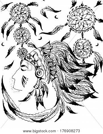 the illustration dedicated to the American Indians.