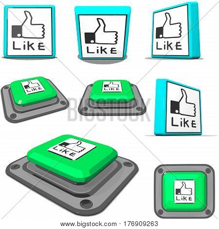 button like the green and white color