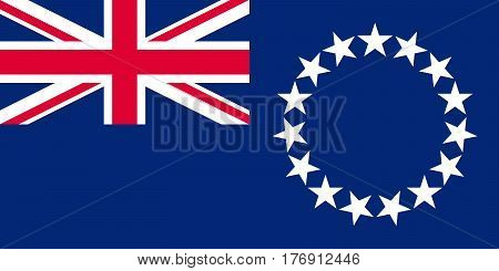 Official vector flag of Cook Islands .