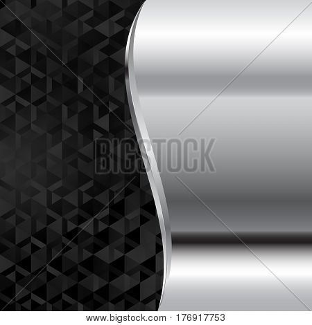 metal background with black texture divided into two