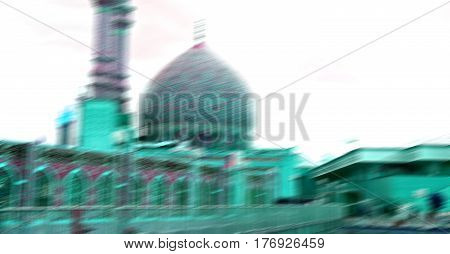 In Iran  And Old Antique Mosque    Minaret
