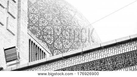 In Iran  And Old Antique Mosque    Minaret