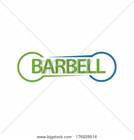 Design abstract infographic front .Vector/illustration.Barbell icon.sport club.